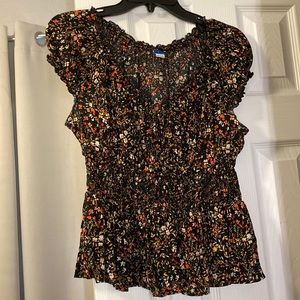 Ruffled Heart Neck Lined Top